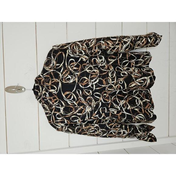 Y2K Joni B. XL black with string accents cotton jacket/blazer - Picture 3 of 6